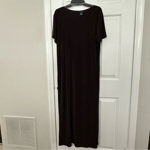 Citiknit Chocolate Brown Tee Long Dress